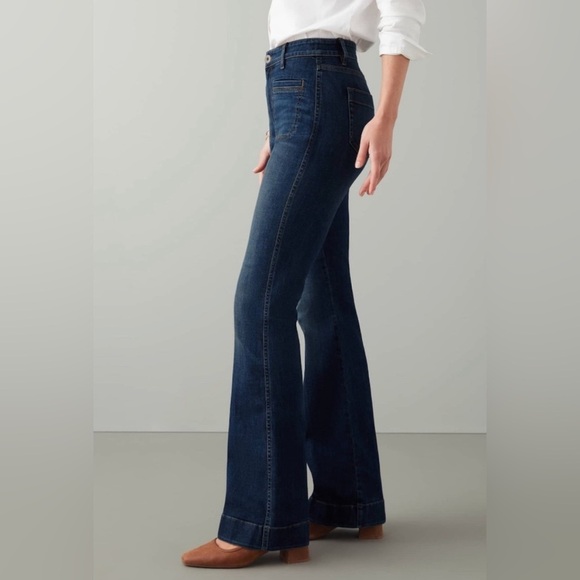 J.Jill Curvy High-Rise Flare Jeans Tremont Wash Size 26 Plus Size NWT - Picture 4 of 16